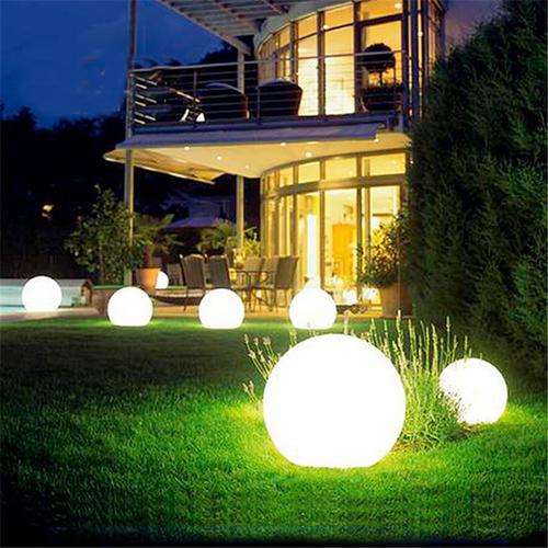 工厂直销led发光圆球太阳能插地灯户外防水庭院景观塑料圆形球灯